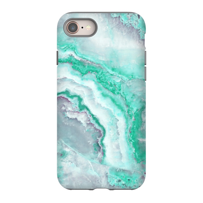 iPhone 8 StrongFit Mint Green Veined Agate by  Utart