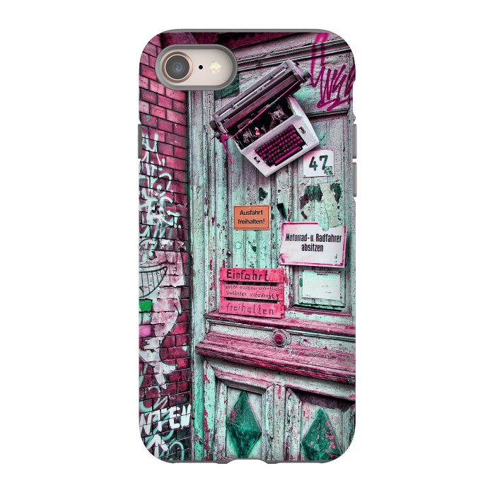 iPhone 8 StrongFit Urban Grunge Door by Andrea Haase