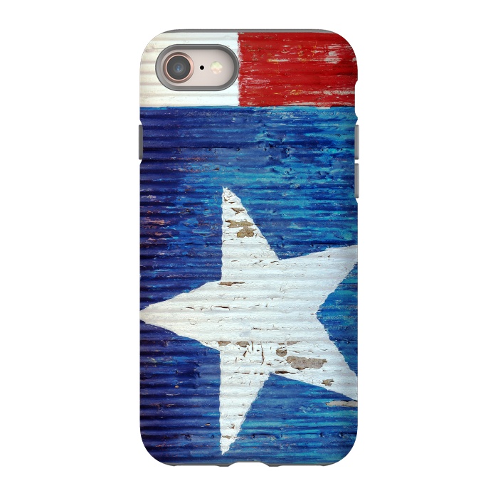 iPhone 8 StrongFit Texas Flag On Distressed Metal by Andrea Haase