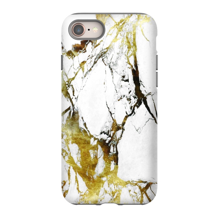 iPhone 8 StrongFit Gold-White Marble Impress by ''CVogiatzi.