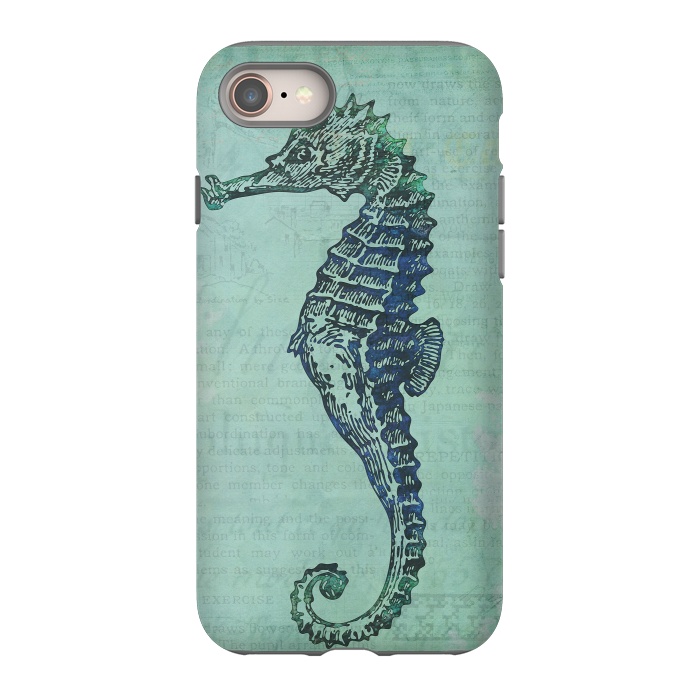 iPhone 8 StrongFit Vintage Seahorse 2 by Andrea Haase