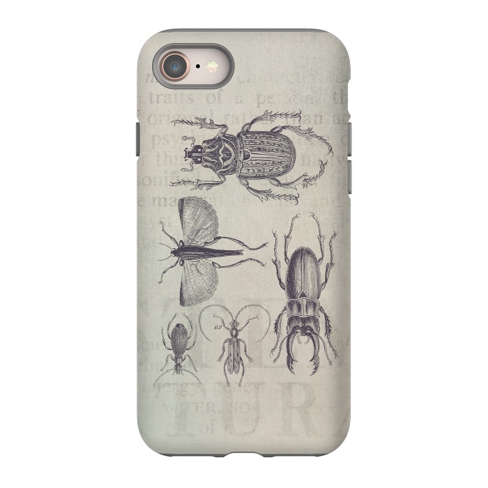 iPhone 8 StrongFit Vintage Beetles And Bugs by Andrea Haase