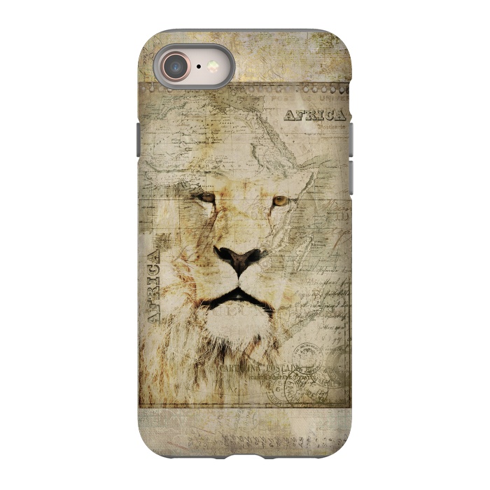 iPhone 8 StrongFit Lion King Of Africa Collage by Andrea Haase