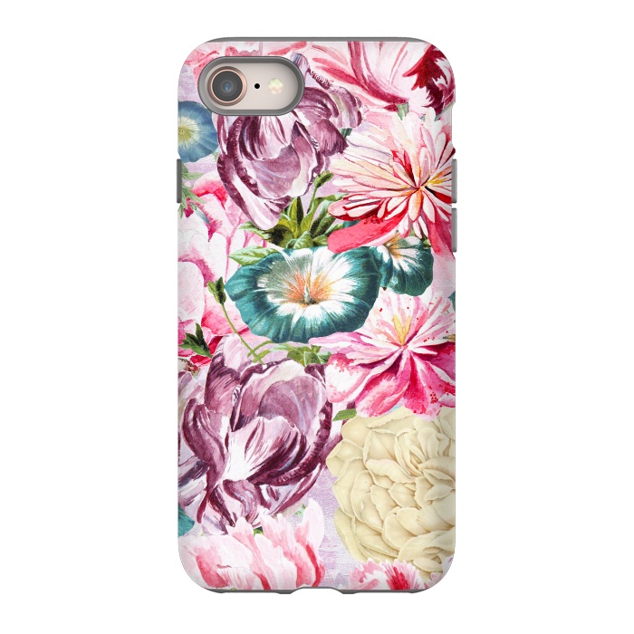 iPhone 8 StrongFit Beautiful Pastel Vintage Spring Flowers by  Utart