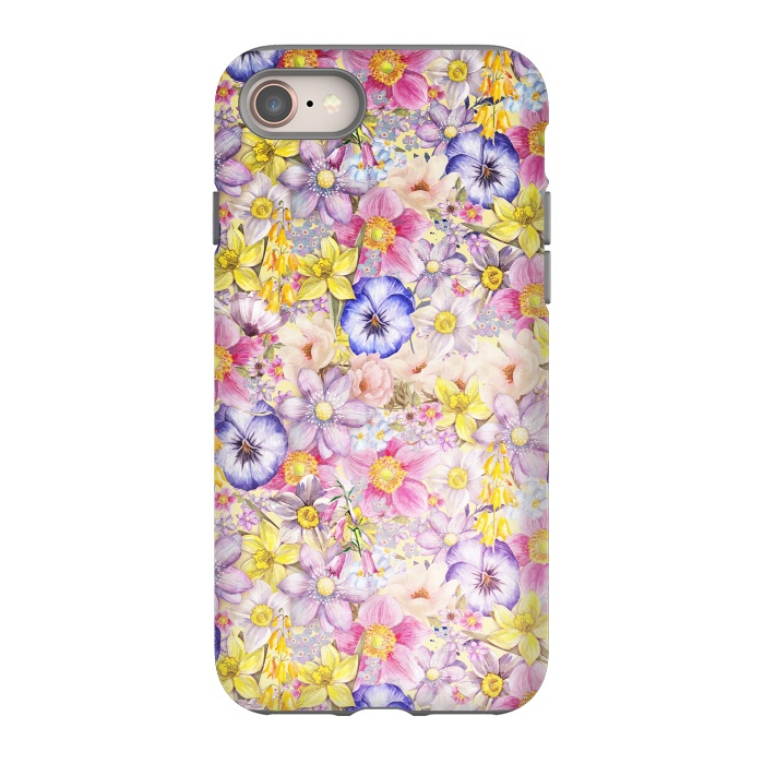 iPhone 8 StrongFit Lovely Spring Pansy Pattern by  Utart
