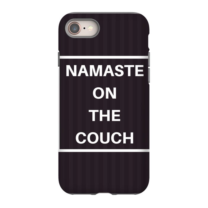 iPhone 8 StrongFit namaste on the couch by MALLIKA