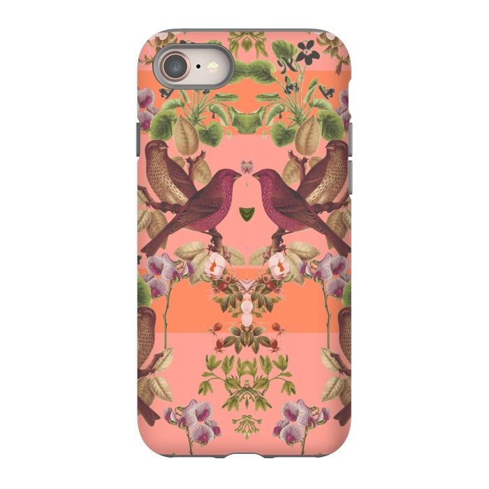 iPhone 8 StrongFit Vintage Botanic (Pink) by Zala Farah