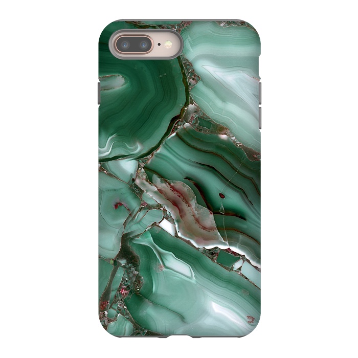 iPhone 8 plus StrongFit Green Malachite Agate by  Utart