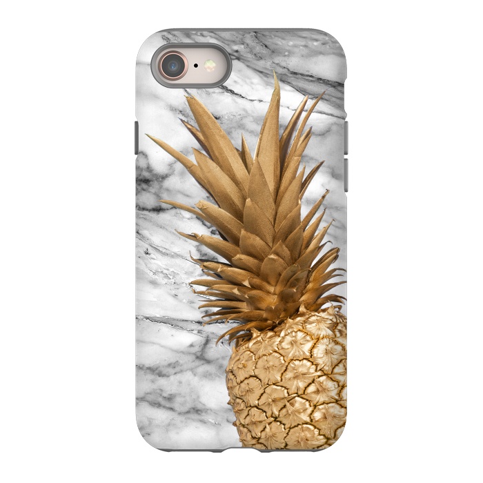 iPhone 8 StrongFit Gold Pineapple on Marble by  Utart