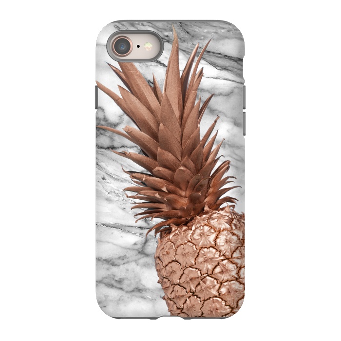 iPhone 8 StrongFit Rose Gold Pineapple on Marble by  Utart