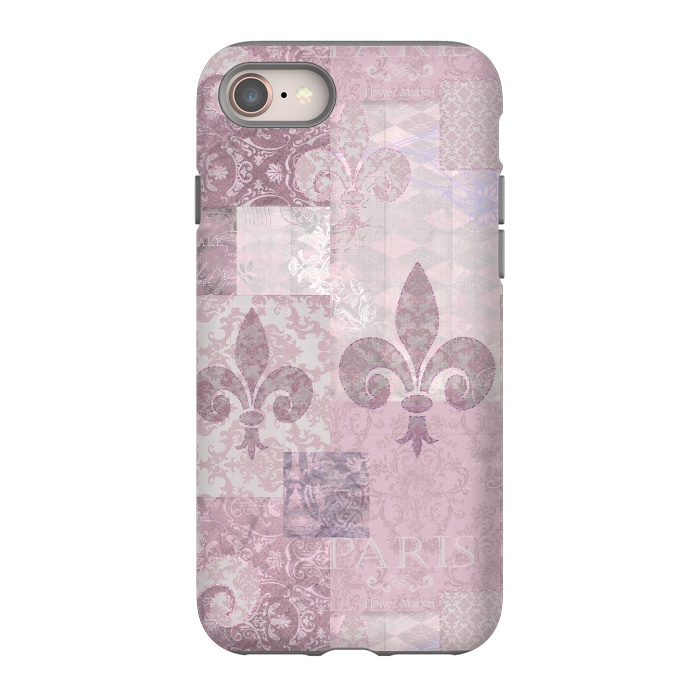 iPhone 8 StrongFit Romantic Vintage Pattern Soft Pink by Andrea Haase