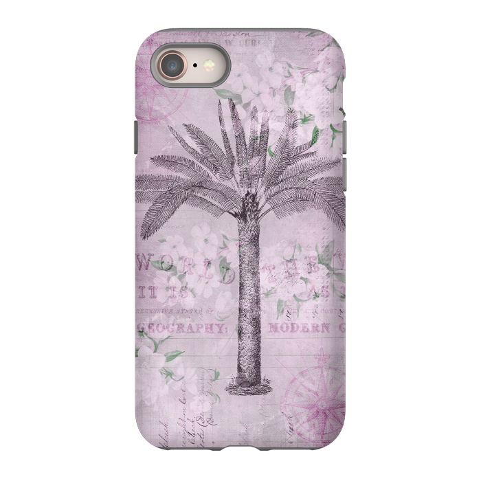 iPhone 8 StrongFit Vintage Palm Tree Art by Andrea Haase