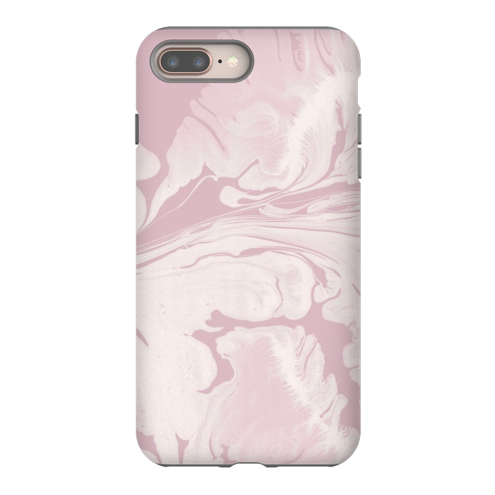 iPhone 8 plus StrongFit Pink Marbled Wet Paint 2 by Andrea Haase