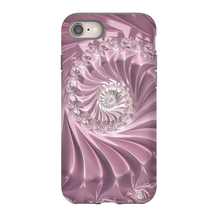 iPhone 8 StrongFit Soft Pink Glamorous Fractal by Andrea Haase