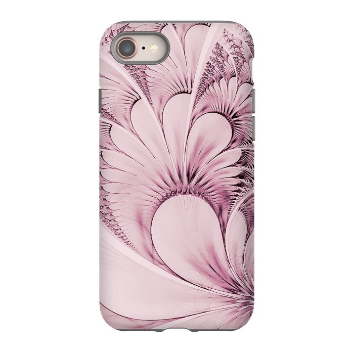 iPhone 8 StrongFit Pink Flourish Fractal by Andrea Haase