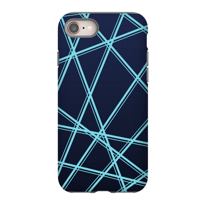 iPhone 8 StrongFit BLUE LINES PATTERN by MALLIKA