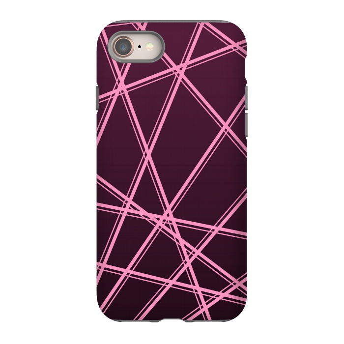 iPhone 8 StrongFit PINK LINES PATTERN by MALLIKA