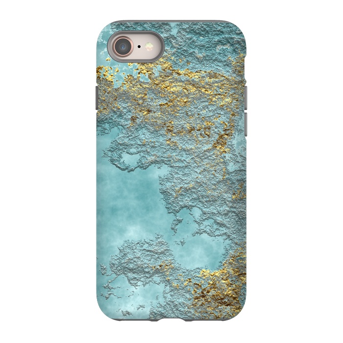 iPhone 8 StrongFit Gold Teal Minearal by Andrea Haase
