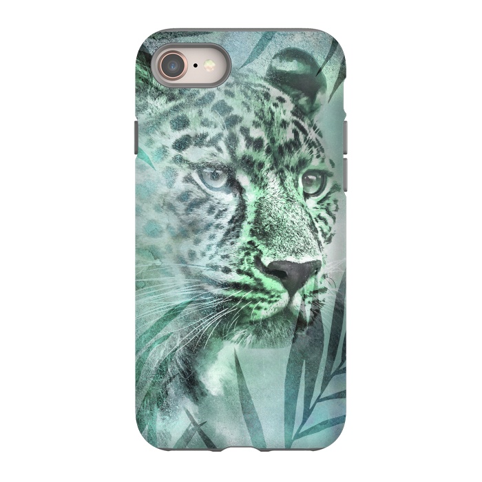 iPhone 8 StrongFit Cheetah Green Jungle 2 by Andrea Haase