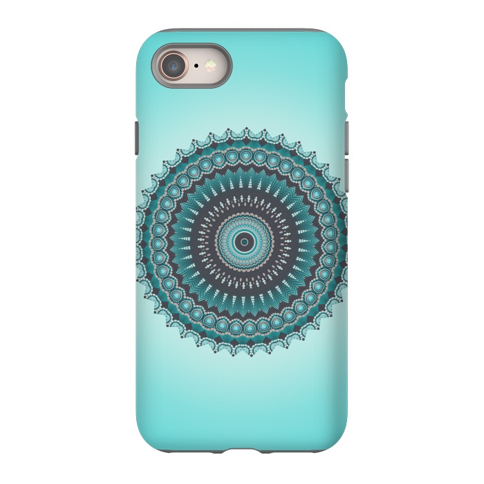 iPhone 8 StrongFit Mandala Turquoise 2 by Andrea Haase