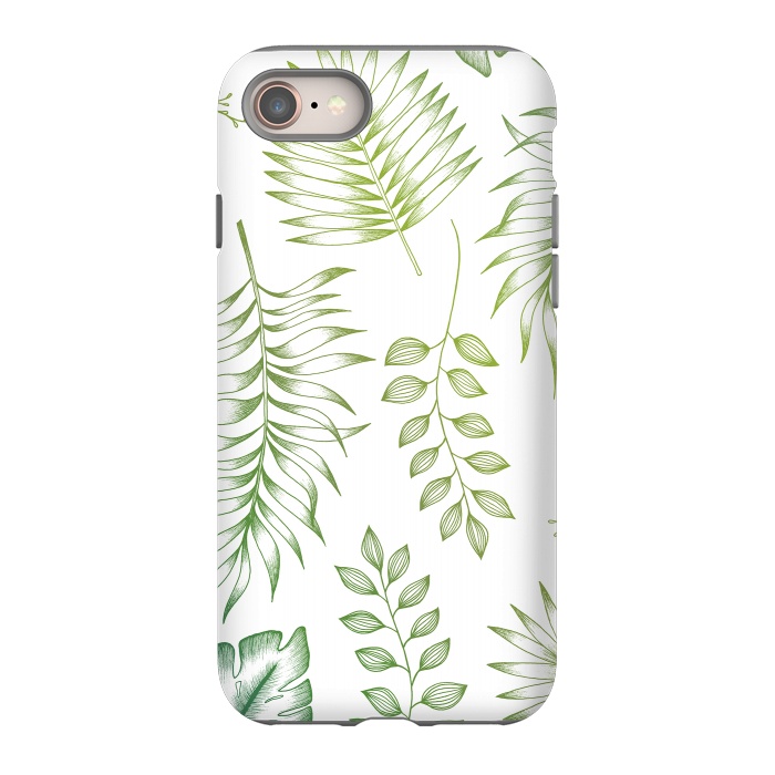 iPhone 8 StrongFit Tropical Leaves by Barlena