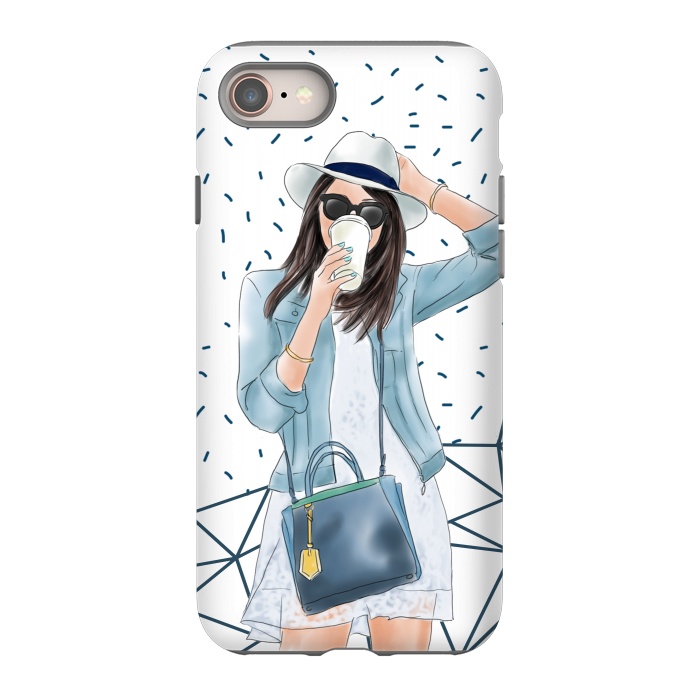 iPhone 8 StrongFit Trendy City Fashion Girl by DaDo ART