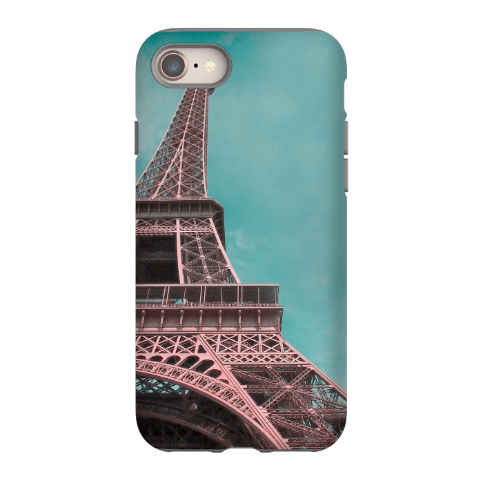 iPhone 8 StrongFit Pink Paris Eiffeltower by Andrea Haase