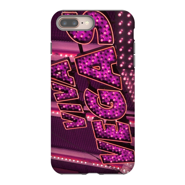iPhone 8 plus StrongFit Pink Las Vegas Neon Sign by Andrea Haase
