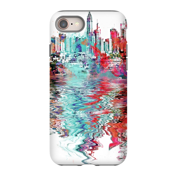 iPhone 8 StrongFit Surreal City Skyline by Andrea Haase