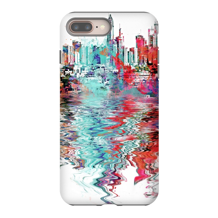 iPhone 8 plus StrongFit Surreal City Skyline by Andrea Haase