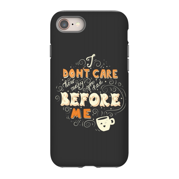 iPhone 8 StrongFit Coffee typography funny design by Jelena Obradovic