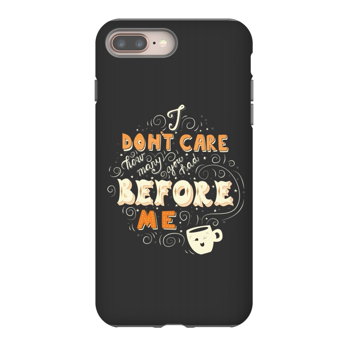 iPhone 8 plus StrongFit Coffee typography funny design by Jelena Obradovic