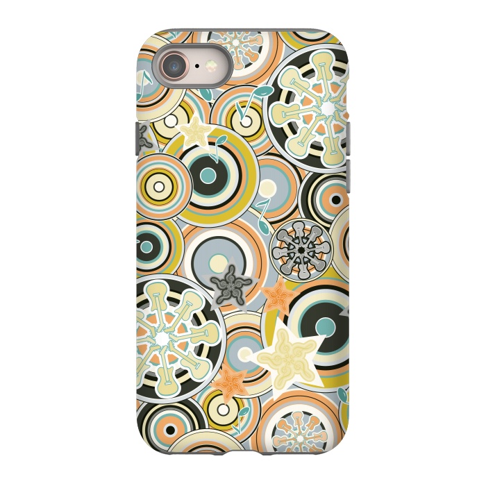 iPhone 8 StrongFit Glam Boho Rock in Navy and Green by Paula Ohreen