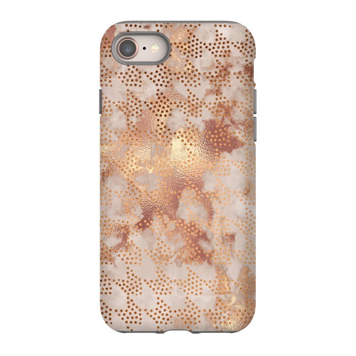 iPhone 8 StrongFit Geometrical modern Rose Gold Marble Pattern by  Utart
