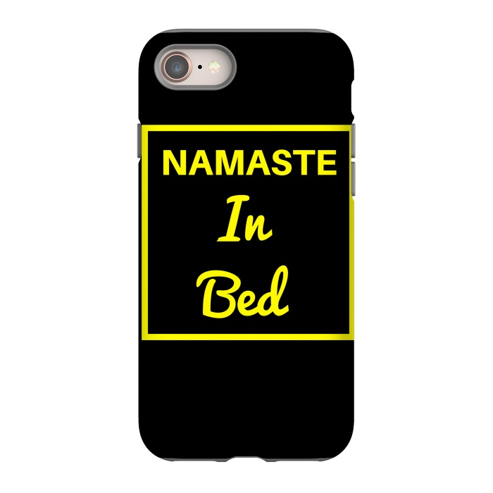 iPhone 8 StrongFit namaste in bed yellow by MALLIKA