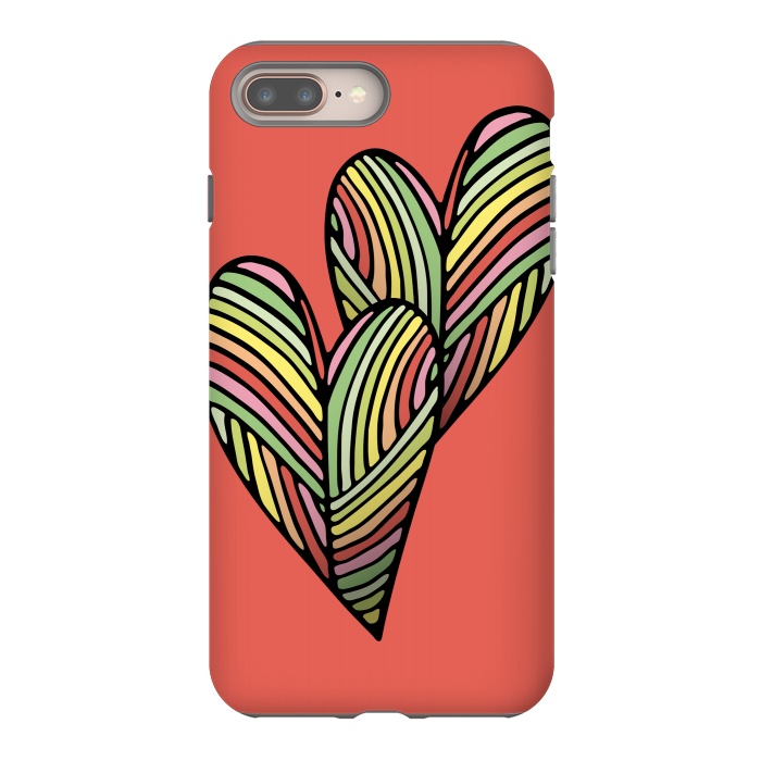 iPhone 8 plus StrongFit Two Hearts by Majoih