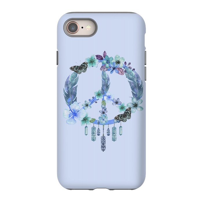 iPhone 8 StrongFit Blue Peace Dreamcatcher by Andrea Haase