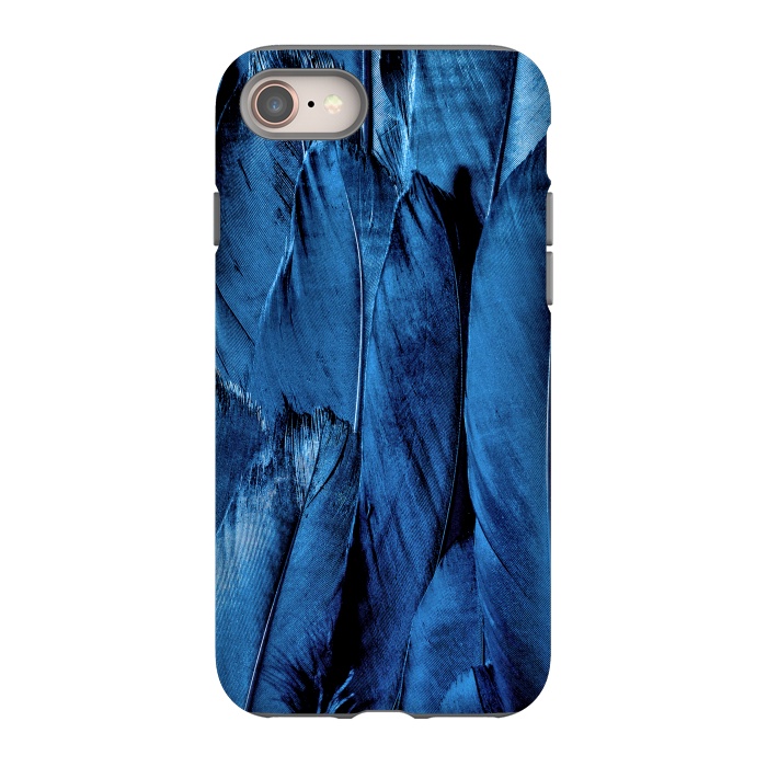 iPhone 8 StrongFit Dark Blue Feathers by Andrea Haase