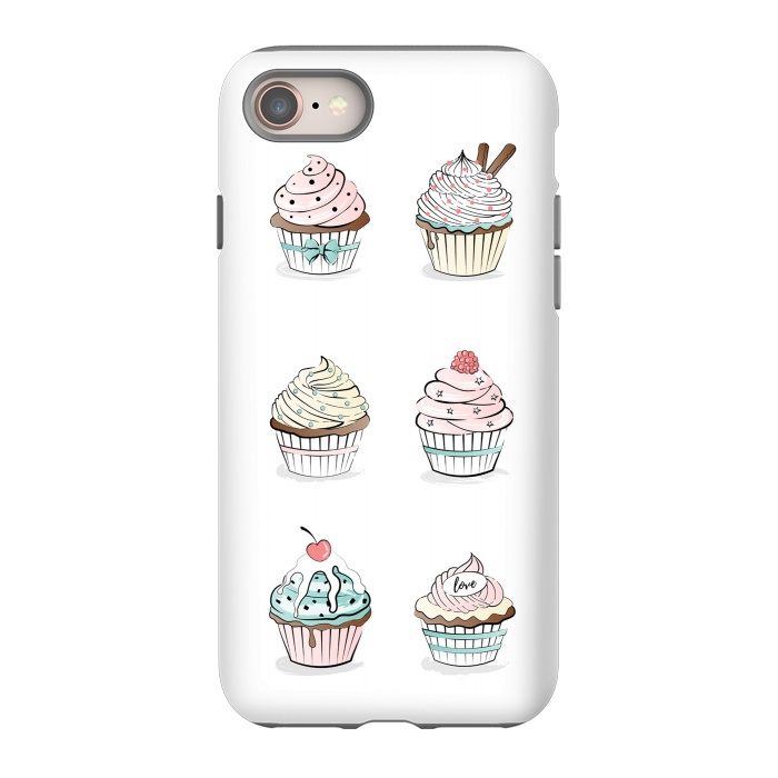 iPhone 8 StrongFit Sweet Cupcakes by Martina