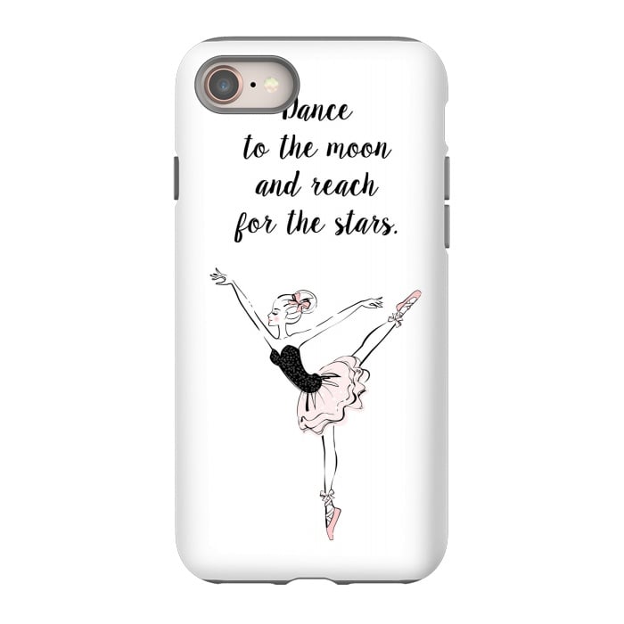 iPhone 8 StrongFit Little Ballerina Dance Quote by Martina