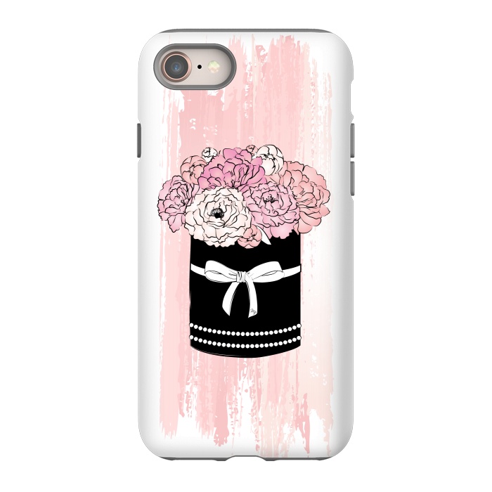 iPhone 8 StrongFit Flower Box with pink Peonies by Martina