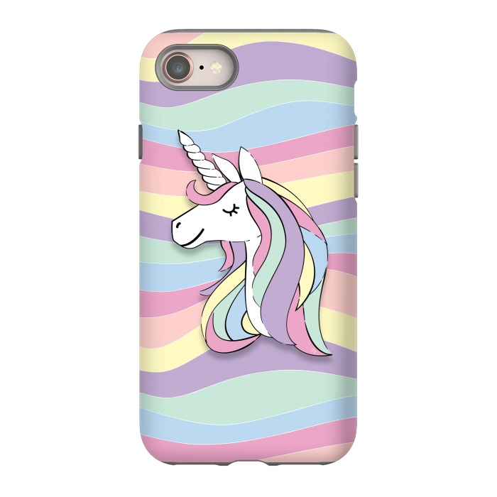 iPhone 8 StrongFit Cute Rainbow Unicorn by Martina