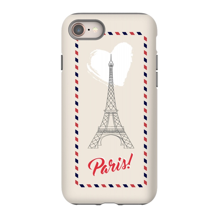 iPhone 8 StrongFit Vintage envelope Eiffel Tower in Paris by Martina