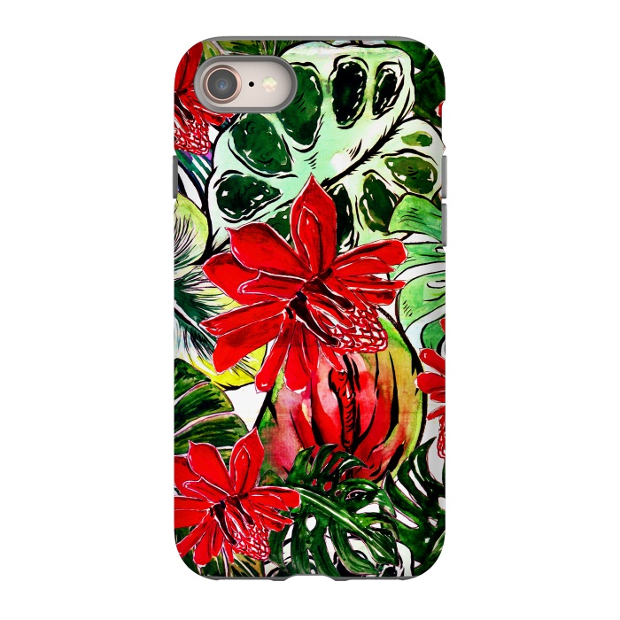iPhone 8 StrongFit Aloha Tropical Passiflora Jungle by  Utart