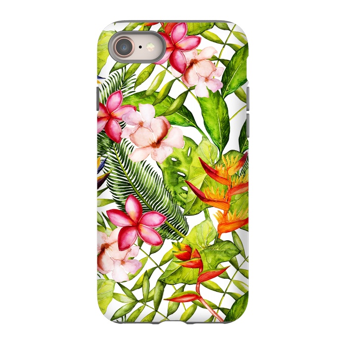 iPhone 8 StrongFit Aloha Tropical Flower Jungle Pattern by  Utart