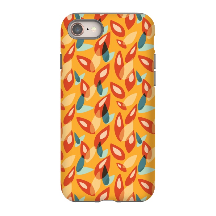 iPhone 8 StrongFit Orange Blue Yellow Abstract Autumn Leaves Pattern by Boriana Giormova