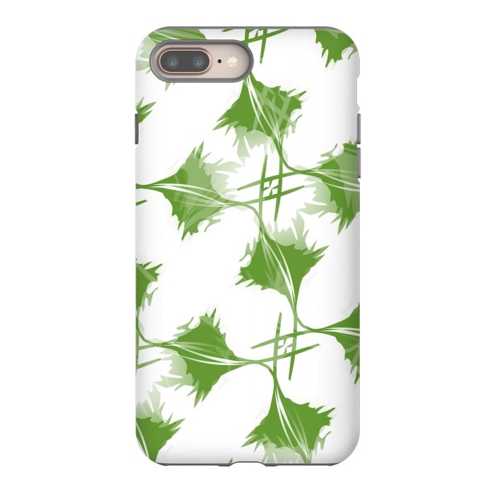 iPhone 8 plus StrongFit Green Leaves by Creativeaxle