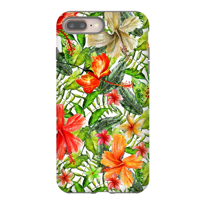 iPhone 8 plus StrongFit Hibiscus Pattern by  Utart