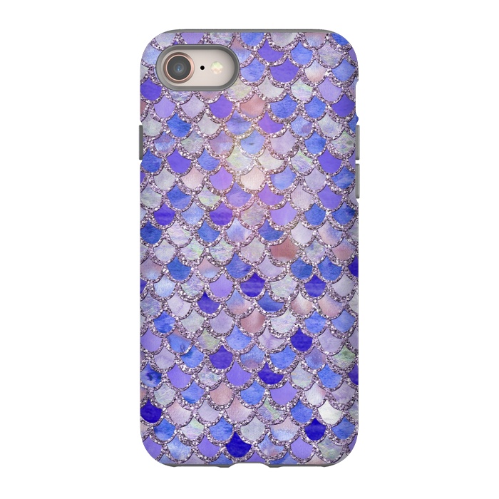 iPhone 8 StrongFit Purple hand drawn mermaid scales by  Utart