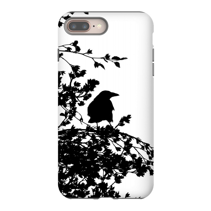 iPhone 8 plus StrongFit Black And White Bird by Andrea Haase